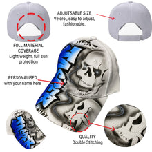 Load image into Gallery viewer, Side Skull Custom Name Baseball Cap