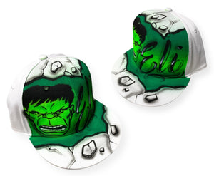 Green Smash Script Style Snapback Cap