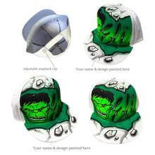 Load image into Gallery viewer, Green Smash Script Style Snapback Cap