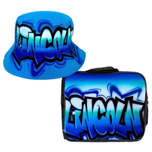 Graff Fade Personalised Lunch box & Bucket hat Bundle