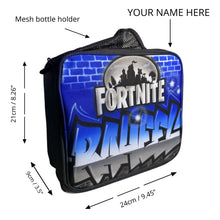 Load image into Gallery viewer, Beickwall Graffiti Fortnit Personalised Bundle 1x TruckerCap, 1x Backpack, 1x Lunchbox