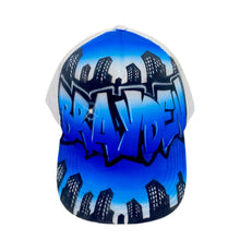 Load image into Gallery viewer, Double City Trucker Cap with Personalised Graffiti Name