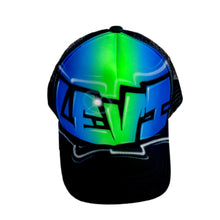 Load image into Gallery viewer, Custom Graffiti Black Trucker Cap with Name
