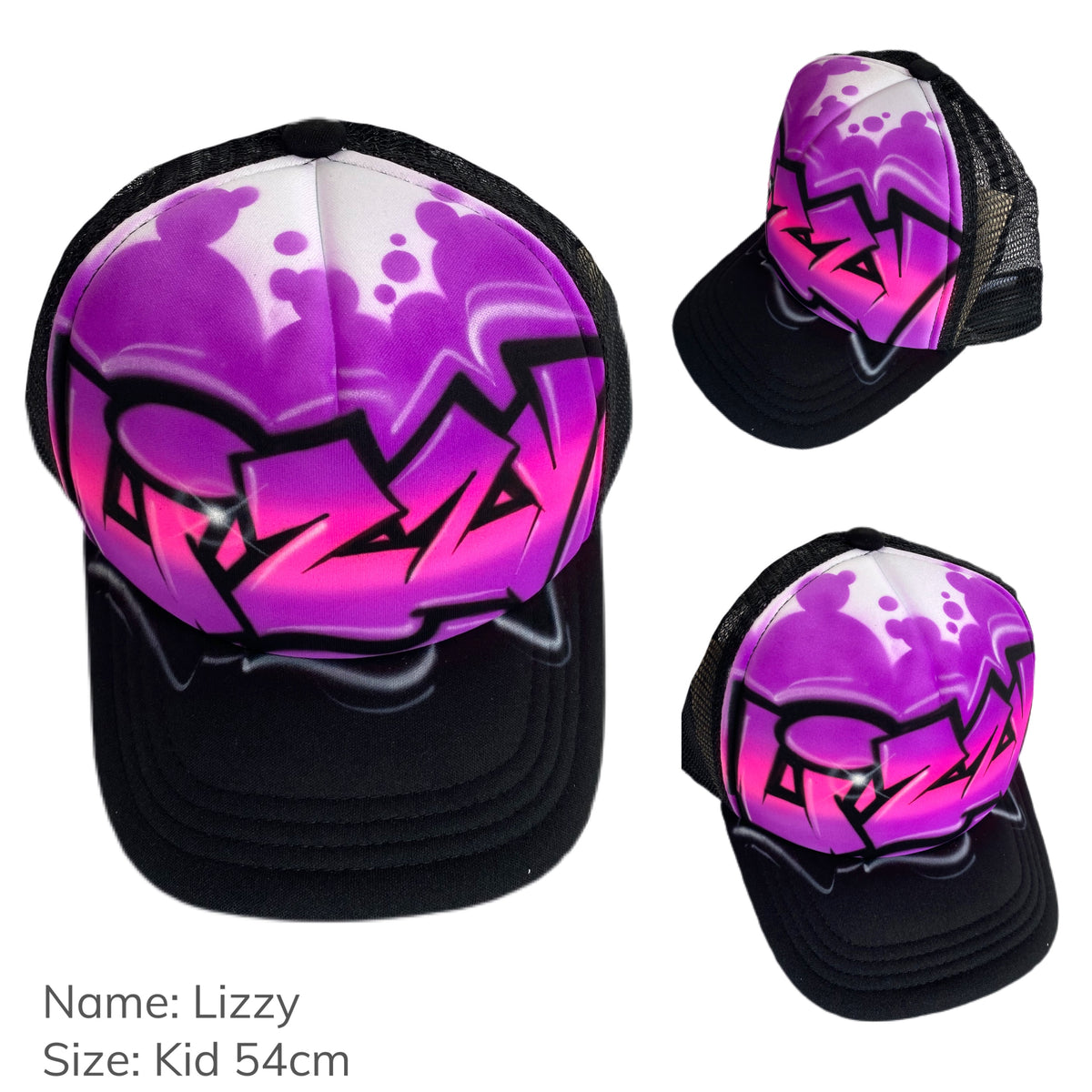 Lizzy - Sample (10) Kid Size 54cm Trucker Cap – Original Graffix