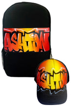 Load image into Gallery viewer, Graffiti Flare Backpack and Cap Combo (12)