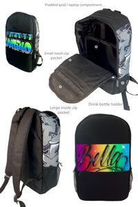 Rainbow Script Style Backpack (7)