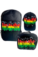Load image into Gallery viewer, Rasta Combo (19) 1x TruckerCap, 1x Backpack, 1x Lunchbox