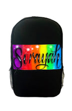 Load image into Gallery viewer, Rainbow Script Style - Custom Combo (7) 1x TruckerCap, 1x Backpack, 1x Lunchbox