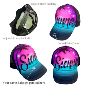 Paradise Script Style Backpack and Cap Combo (Combo3)