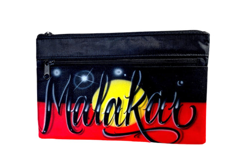 Aboriginal Flag Style Pencil Case