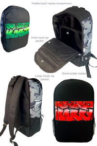 Skull block Style Backpack (3)