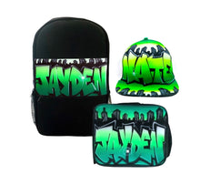 Load image into Gallery viewer, City Style School Combo (6)  1x Snapback, 1x Backpack, 1x Lunchbox